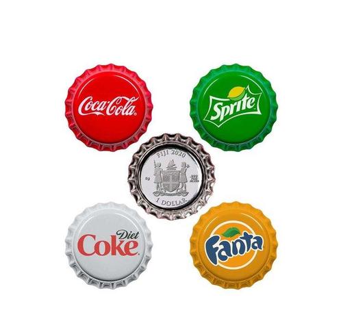 Fiji. 1 Dollar FIJI 2020 COCA COLA VENDING MACHINE CAP, Postzegels en Munten, Munten | Europa | Niet-Euromunten