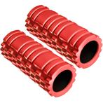 tectake Fasciaroller massagerol - rood, Set van 2, Sport en Fitness, Verzenden, Nieuw