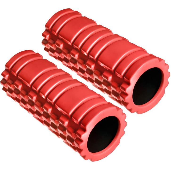 tectake Fasciaroller massagerol - rood, Set van 2, Sport en Fitness, Overige Sport en Fitness, Verzenden