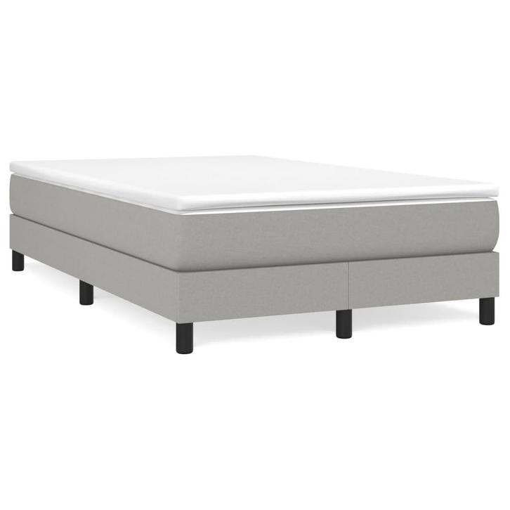 vidaXL Boxspring met matras stof lichtgrijs 120x190 cm, Maison & Meubles, Chambre à coucher | Lits, Envoi
