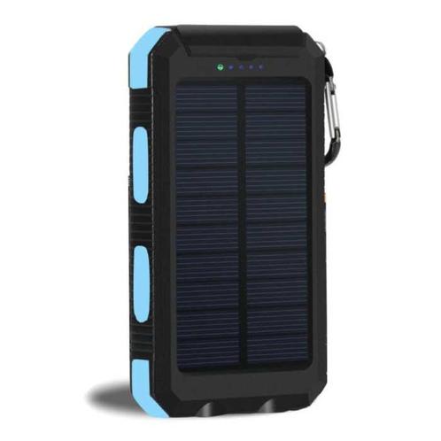 Solar Charger 20.000mAh met Zaklamp - Externe Powerbank, Telecommunicatie, Powerbanks, Nieuw, Verzenden