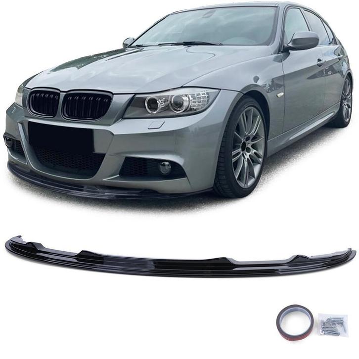 Front Spoiler Glans Zwart BMW 3 Serie E90 E91 LCI B9571, Auto-onderdelen, Carrosserie, Nieuw, BMW, Voor
