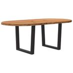 vidaXL Eettafel 200x100x74 cm ovaal massief eikenhout, Huis en Inrichting, Tafels | Eettafels, Verzenden, Nieuw