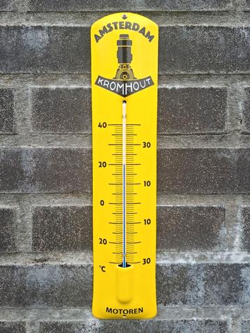 Emaille Thermometer Kromhout Amsterdam beschikbaar voor biedingen