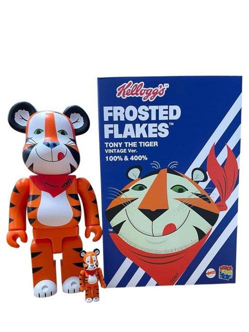 Medicom Toy - Bearbrick x Kelloggs Tony The Tiger Vintage, Antiek en Kunst, Kunst | Schilderijen | Modern