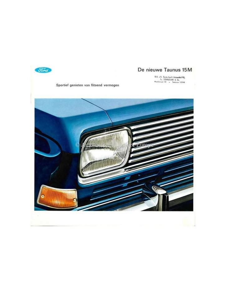 1966 FORD TAUNUS 15M BROCHURE NEDERLANDS, Boeken, Auto's | Folders en Tijdschriften, Ophalen of Verzenden