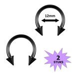 Fako Bijoux® - Circular Barbell Piercing - Hoefijzer Spike -, Verzenden, Nieuw