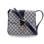 Gucci - Vintage Blue Monogram Canvas Spur Handbag -, Nieuw