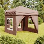 vidaXL Partytent inklapbaar met zijwanden 2x2 m taupe, Tuin en Terras, Verzenden, Nieuw