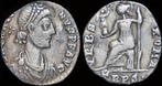 367-383ad Roman Gratian Ar siliqua Roma seated left zilver, Verzenden
