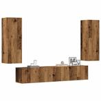 vidaXL Meubles TV muraux 4 pcs vieux bois bois, Verzenden