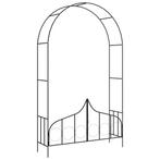 vidaXL Tuinboog met hek 138x40x238 cm ijzer zwart, Tuin en Terras, Palen, Balken en Planken, Verzenden, Nieuw