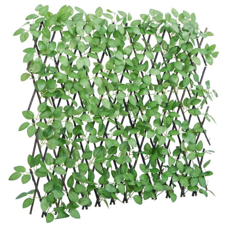 vidaXL Kunstplant klimop op latwerk uittrekbaar 180x65 cm, Tuin en Terras, Tuinhekken en Hekwerk, Nieuw, Verzenden