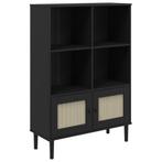 Boekenkast 90cm | Grenenhout Zwart | OP = OP, Huis en Inrichting, Kasten | Boekenkasten, Verzenden, 100 tot 150 cm, Nieuw, 50 tot 100 cm