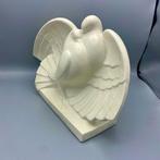 Le Jan - sculptuur, Paire de pigeons - 27 cm - Craquelés -