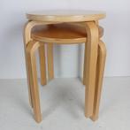 IKEA - Kruk (2) - Frosta - Multiplex berk - Twee stapelbaar