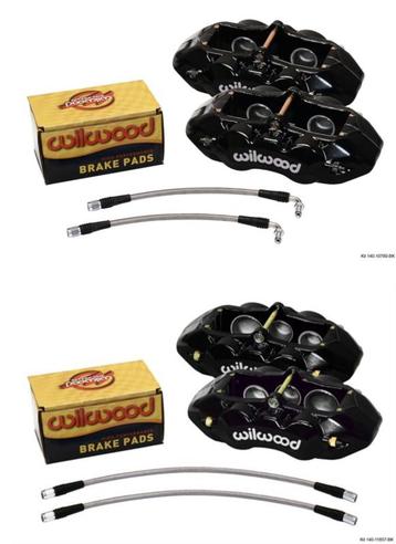 Wilwood 6 piston front 4 piston rear black caliper set, Ophalen of Verzenden