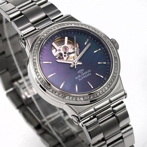 MUREX - Supremo Open Heart Diamond Watch - MUA652-SS-DD-9 -, Handtassen en Accessoires, Horloges | Heren
