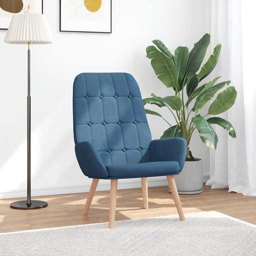 vidaXL Relaxstoel stof blauw, Huis en Inrichting, Fauteuils, Nieuw, Verzenden