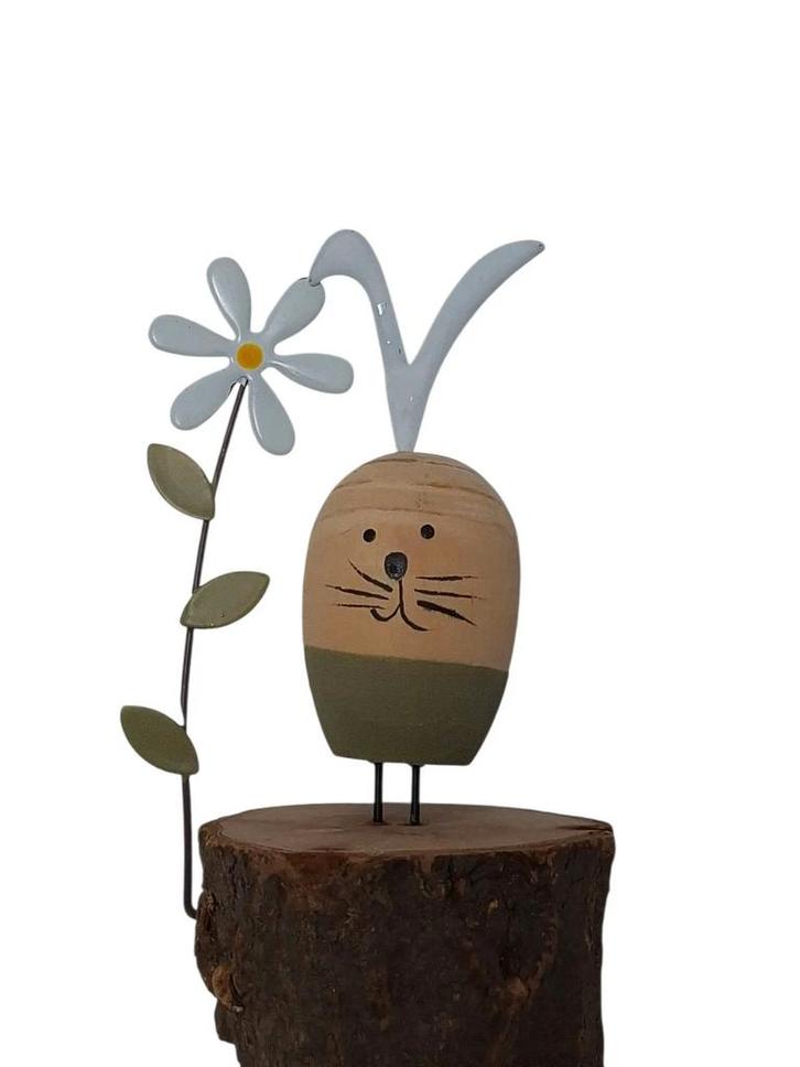 Houten Dieren op Houtschijf 14x9,5x6 cm, Hobby en Vrije tijd, Knutselen, Nieuw