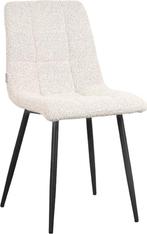 2dekans | LABEL51 Juul Eetkamerstoel - Wit - Stof - Zwart, Huis en Inrichting, Stoelen, Ophalen of Verzenden, Nieuw