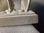 sculptuur, La femme et la biche de Charles LEMANCEAU - 32 cm
