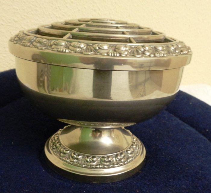 Ianthe - Vase avec couvercle - Plaqué(e) argent - Vintage, Antiquités & Art, Curiosités & Brocante