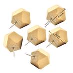 Set van 28 houten punaises, polygonen, in 2 doosjes, Verzenden