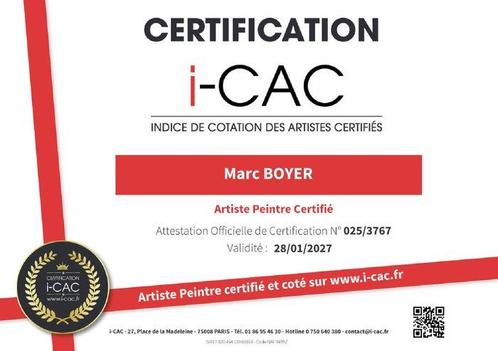 BOYER Marc - BLUE COLOR (original oil painting), Antiek en Kunst, Kunst | Schilderijen | Modern
