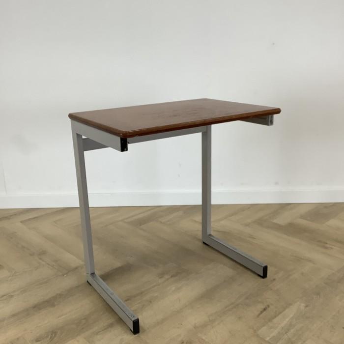 schooltafel (hxbxd) 76x70x50 cm, bruin blad - grijs, Huis en Inrichting, Tafelonderdelen, Gebruikt