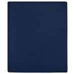 vidaXL Hoeslakens 2 st jersey 180x200 cm katoen marineblauw, Verzenden, Nieuw