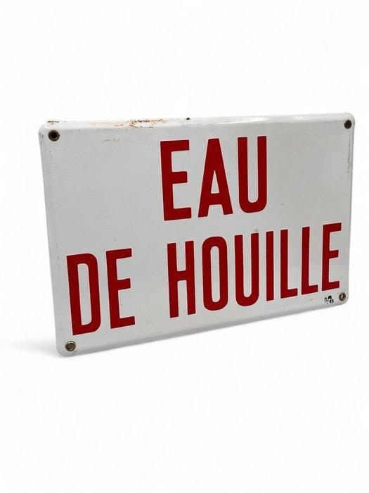 Emaille bord Eau de Houille - Emaille bord - Emaille bord, Antiek en Kunst, Antiek | Wandborden en Tegels