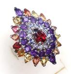 Tanzaniet - Zilver, Grote Mandala van Licht & Magie van