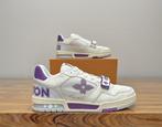 Louis Vuitton - LV Trainer White/Purple Leather and Mesh -, Vêtements | Hommes, Chaussures