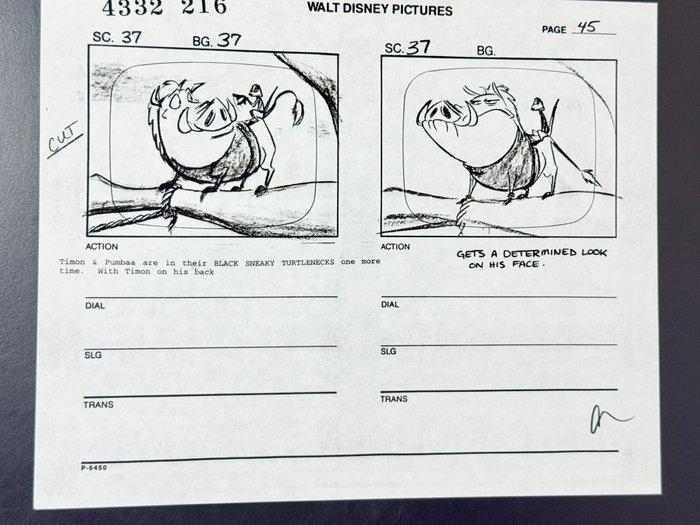 Walt Disney - Productie-storyboardpagina, ondertekend door, Verzamelen, Disney