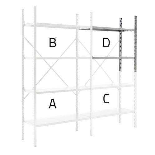 Modulaire legbordstelling module D, Zakelijke goederen, Kantoor en Winkelinrichting | Magazijn, Stelling en Opslag, Ophalen of Verzenden