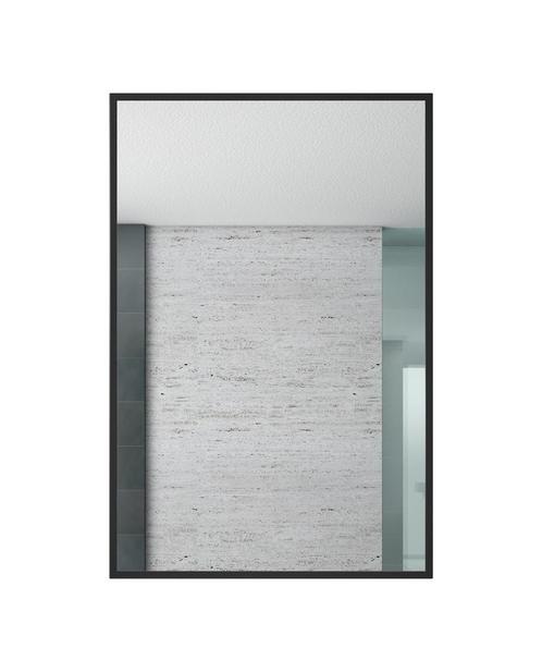 Spiegel Concave 40 x 60 cm Zwart Badkamer Spiegel, Huis en Inrichting, Badkamer | Badkamermeubels, Nieuw, Verzenden