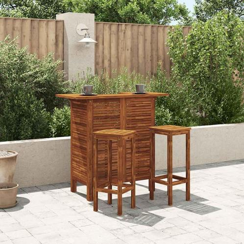 vidaXL Bartafel 110x50x105 cm massief acaciahout, Tuin en Terras, Tuintafels, Nieuw, Verzenden