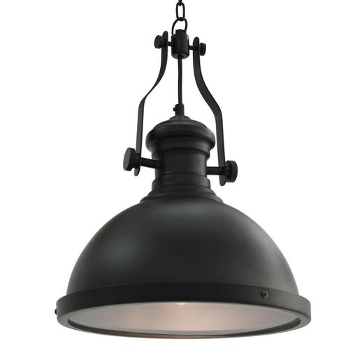 vidaXL Plafondlamp rond E27 zwart, Maison & Meubles, Lampes | Autre, Envoi