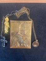 4 religieuze voorwerpen - Paulus VI, Maagd Maria, engel,