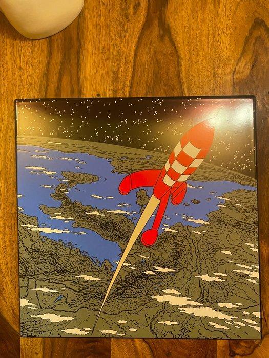 Tintin - Plaque émaillée tintin série L’une – Fusée quittant, Boeken, Stripverhalen