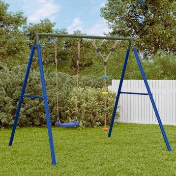vidaXL Schommelset met schommel en klimtouw met schijven, Kinderen en Baby's, Verzenden, Nieuw