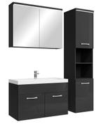 Badkamermeubel Set Paso 80 x 40 cm Zwart Badmeubel, Huis en Inrichting, Badkamer | Badkamermeubels, Verzenden, Nieuw