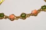 Koraal - Pink Coral & Green Jade - Armband, Verzamelen