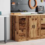 vidaXL Garagekast 30x51x85 cm massief grenenhout oud hout, Zakelijke goederen, Kantoor en Winkelinrichting | Magazijn, Stelling en Opslag