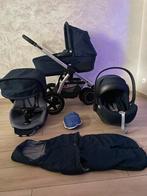 Maxi-Cosi Mura 3 Navy Blue kinderwagen – 3 in-1 Set, Kinderen en Baby's, Kinderwagens en Combinaties, Zo goed als nieuw, Verstelbare duwstang