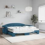 vidaXL Slaapbank onderschuifbed en matrassen 90x200 cm, Verzenden, Nieuw