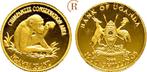 1000 Shillings 1,24 Gramm Feingoud 1999 Uganda:, Verzenden