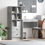 vidaXL Bureau met opslag met lade 2 pcs Beton Grijs 70 x 40, Verzenden, Nieuw