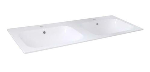 duo-wastafel 120 cm tbv: meubel Bora met 2 kraangaten, Huis en Inrichting, Badkamer | Badkamermeubels, Ophalen of Verzenden